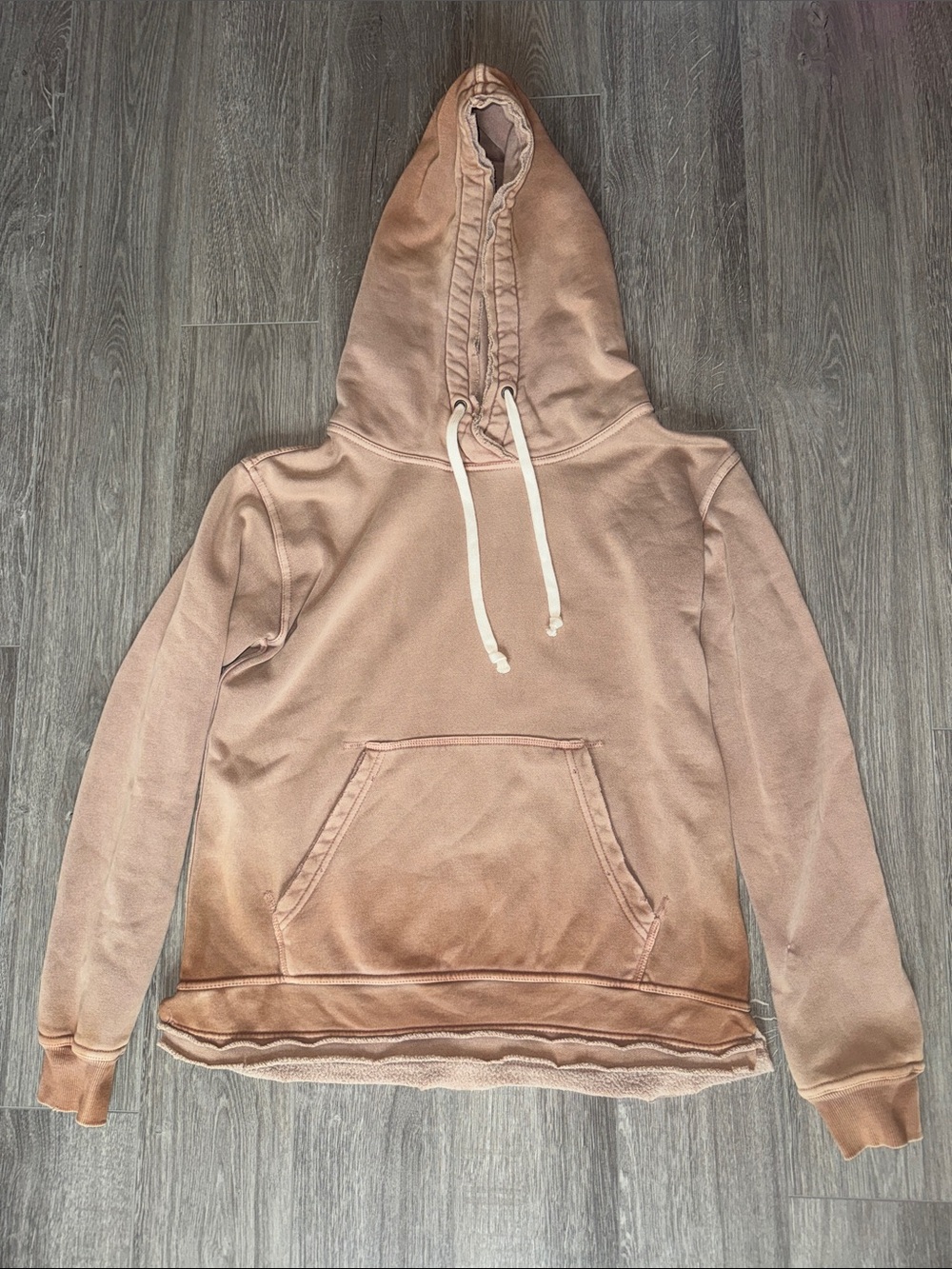 We The Free Vintage Tan Hooded Pullover Sweatshirt